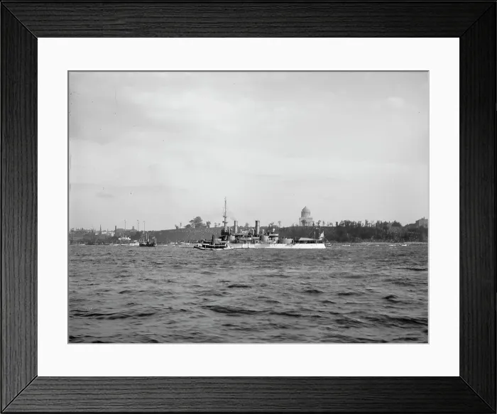 Framed Print : U.S.S. Massachusetts, Dewey Naval Parade, 1899. Creator: Unknown Framed Print : U.S.S. Massachusetts, Dewey Naval Parade, 1899. Creator: Unknown
