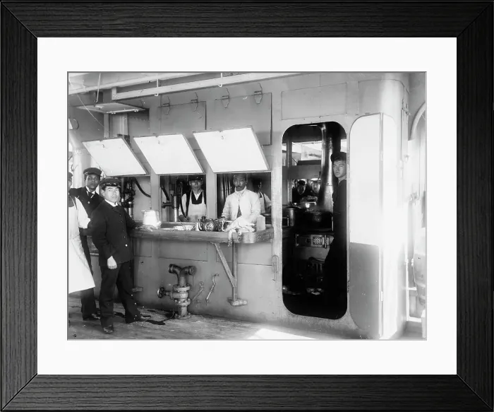 Framed Print : U.S.S. Newark galley, between 1891 and 1901. Creator: Unknown