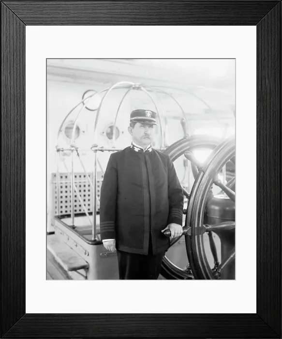Framed Print : U.S.S. Newark, Captain Farquhar, between 1891 and 1899. Creator: Unknown Framed Print : U.S.S. Newark, Captain Farquhar, between 1891 and 1899. Creator: Unknown