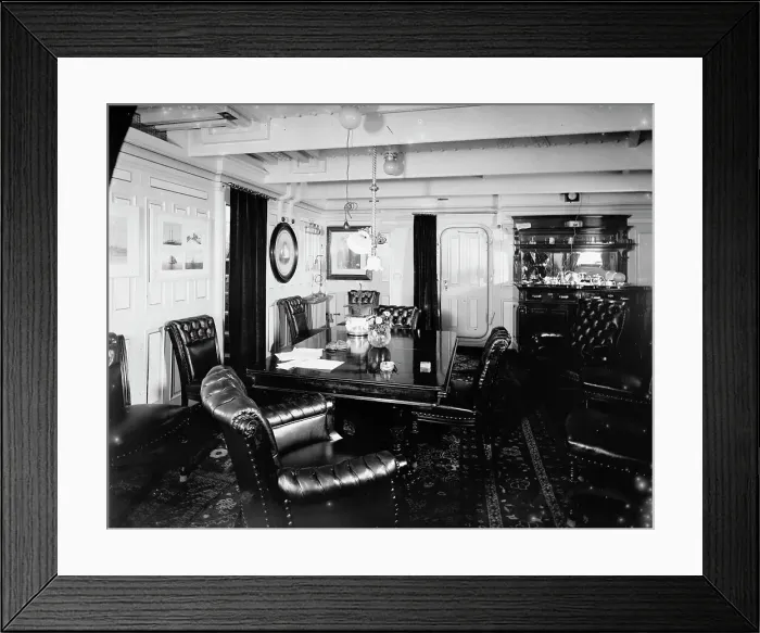 Framed Print : U.S.S. San Francisco, the cabin, between 1890 and 1901. Creator: Unknown Framed Print : U.S.S. San Francisco, the cabin, between 1890 and 1901. Creator: Unknown