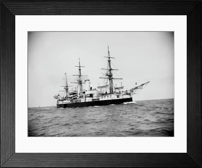 Framed Print : Aquidaban, Brazilian navy, 1893. Creator: Unknown