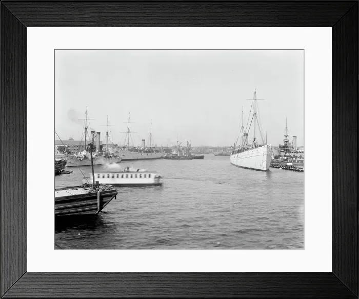 Framed Print : Brooklyn Navy Yard, between 1890 and 1901. Creator: Unknown Framed Print : Brooklyn Navy Yard, between 1890 and 1901. Creator: Unknown