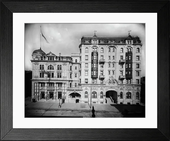 Framed Print : Hotel Kernan & Maryland Theatre, Baltimore, Md. c1906. Creator: Unknown. Hotel Kernan & Maryland Theatre, Baltimore, Md. c1906. Creator: Unknown Framed Print : Hotel Kernan & Maryland Theatre, Baltimore, Md. c1906. Creator: Unknown. Hotel Kernan & Maryland Theatre, Baltimore, Md. c1906. Creator: Unknown