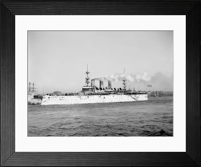 Framed Print : U.S.S. New York, c1893. Creator: William H. Jackson Framed Print : U.S.S. New York, c1893. Creator: William H. Jackson