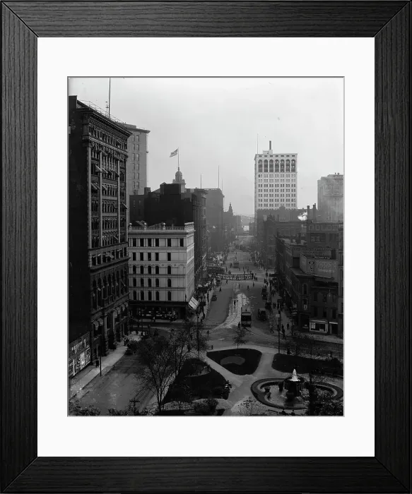 Framed Print : Griswold Street, looking south, Detroit, Mich. between 1900 and 1910. Creator: Unknown Framed Print : Griswold Street, looking south, Detroit, Mich. between 1900 and 1910. Creator: Unknown