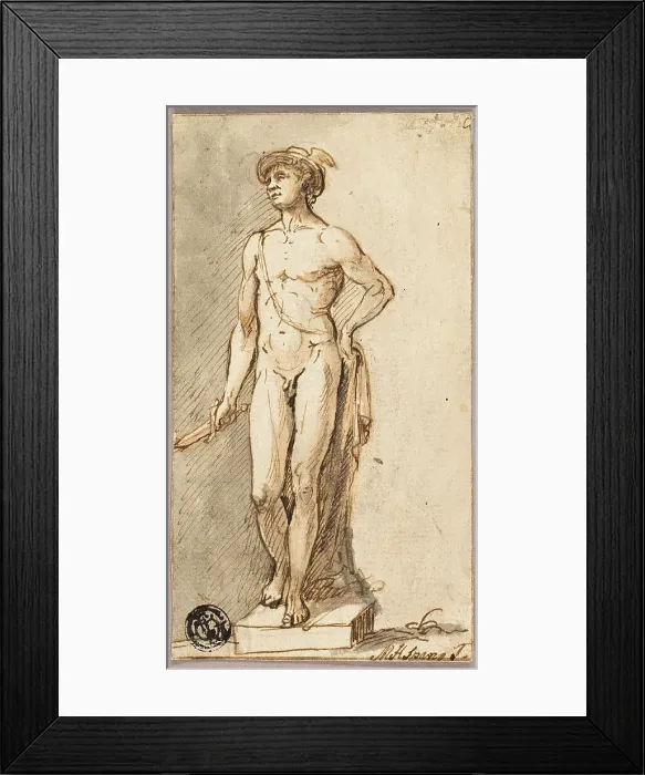 Framed Print : Statue of Mercury, n.d. Creator: Michael Henry Spang Framed Print : Statue of Mercury, n.d. Creator: Michael Henry Spang