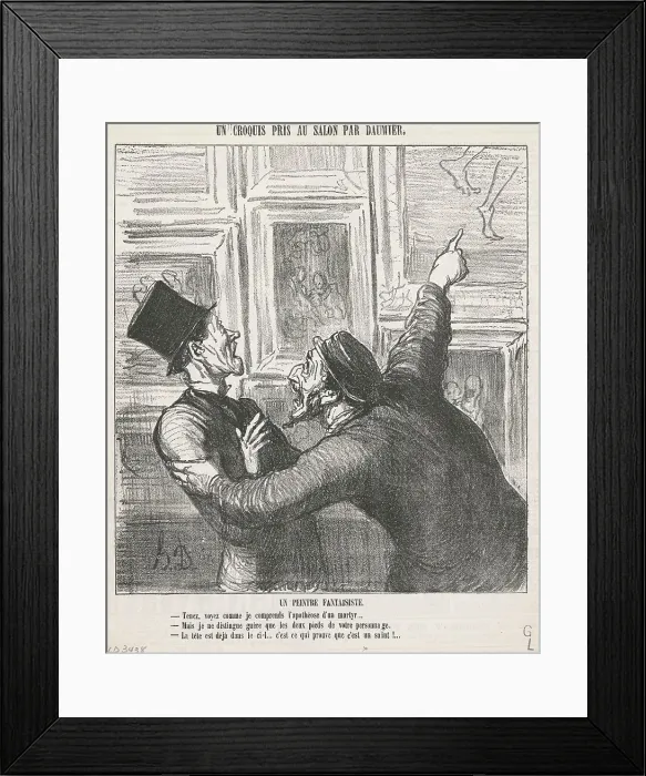 Framed Print : Un peintre fantaisiste, 19th century. Creator: Honore Daumier Framed Print : Un peintre fantaisiste, 19th century. Creator: Honore Daumier