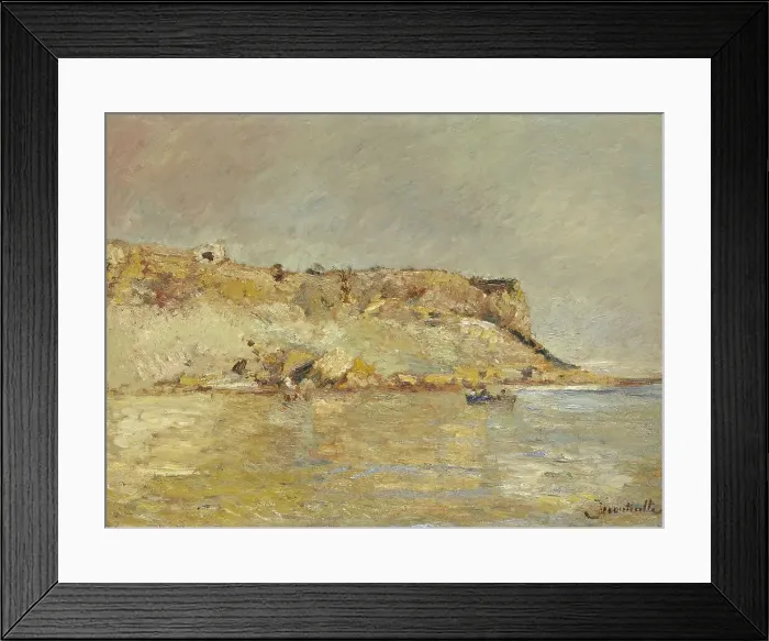 Framed Print : Cliffs and coast, 1870-1880. Creator: Adolphe Monticelli Framed Print : Cliffs and coast, 1870-1880. Creator: Adolphe Monticelli