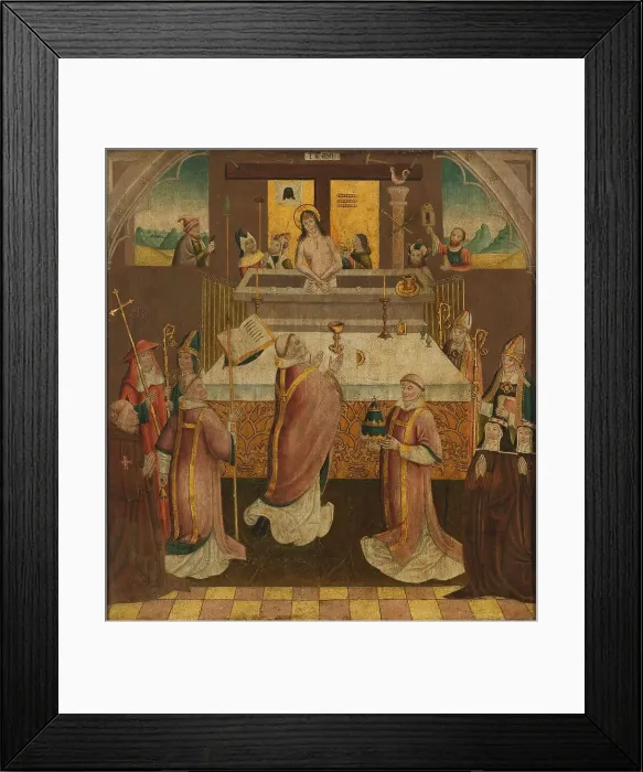 Framed Print : Mass of Saint Gregory, c.1500. Creator: Anon Framed Print : Mass of Saint Gregory, c.1500. Creator: Anon