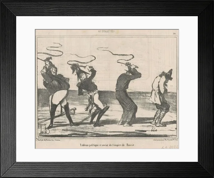 Framed Print : Tableau... de l'empire de russie, 19th century. Creator: Honore Daumier Framed Print : Tableau... de l'empire de russie, 19th century. Creator: Honore Daumier