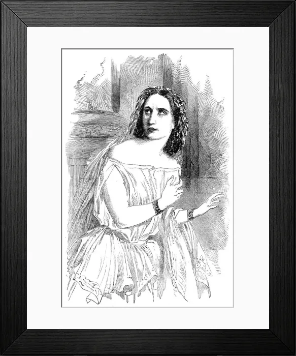 Framed Print : Madame Ristori, at the Lyceum Theatre, 1856. Creator: Unknown Framed Print : Madame Ristori, at the Lyceum Theatre, 1856. Creator: Unknown