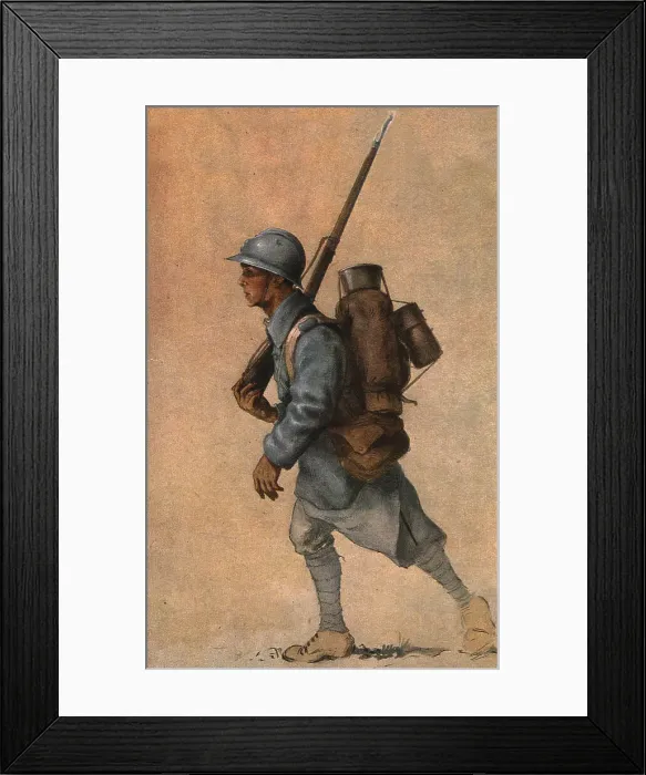Framed Print : Un jeune soldat francais, 1915. Creator: Jean Droit Framed Print : Un jeune soldat francais, 1915. Creator: Jean Droit