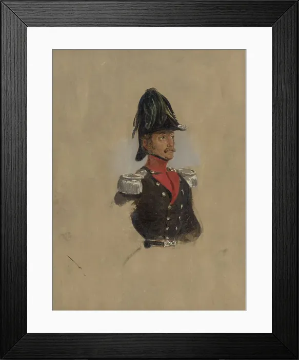 Framed Print : Portrait study of Captain J.J.P. van Munnick, 1819-1860. Creator: Nicolaas Pieneman Framed Print : Portrait study of Captain J.J.P. van Munnick, 1819-1860. Creator: Nicolaas Pieneman