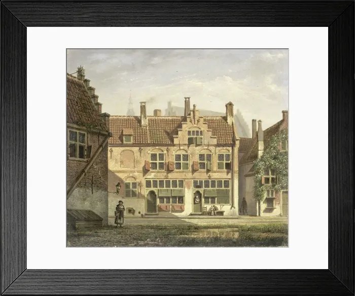 Framed Print : A Street in Amersfoort, 1826. Creator: Johannes Jelgerhuis Framed Print : A Street in Amersfoort, 1826. Creator: Johannes Jelgerhuis