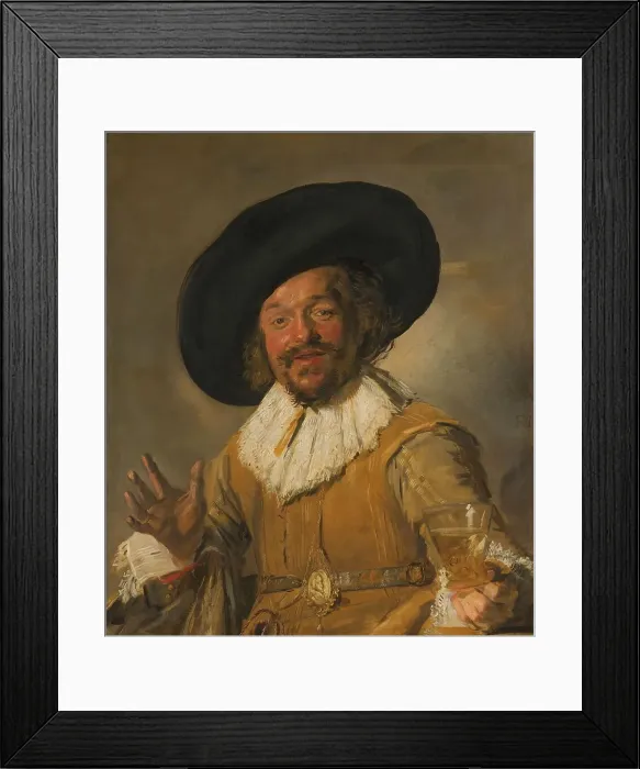 Framed Print : A Militiaman Holding a Berkemeyer, Known as the Merry Drinker, c.1628-c.1630. Creator: Frans Hals Framed Print : A Militiaman Holding a Berkemeyer, Known as the Merry Drinker, c.1628-c.1630. Creator: Frans Hals