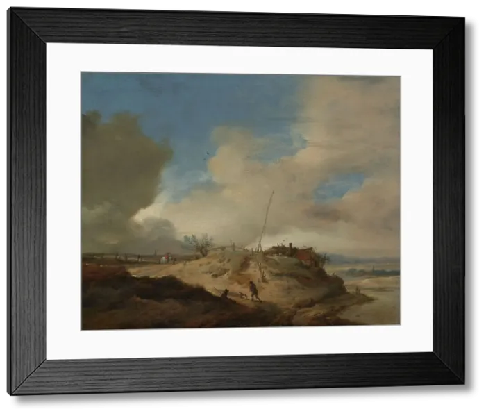 Framed Print : Dune Landscape with a Signal Post, c.1651-c.1653. Creator: Philips Wouwerman Framed Print : Dune Landscape with a Signal Post, c.1651-c.1653. Creator: Philips Wouwerman
