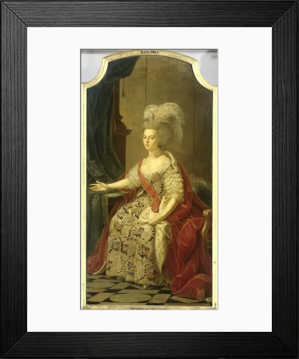 Framed Print : Frederika Sophia Wilhelmina of Prussia (1751-1820), Wife of Prince Willem V, 1770. Creator: Benjamin Samuel Bolomey Framed Print : Frederika Sophia Wilhelmina of Prussia (1751-1820), Wife of Prince Willem V, 1770. Creator: Benjamin Samuel Bolomey