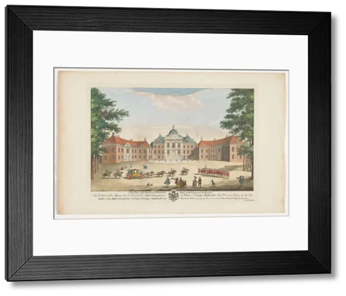 Framed Print : View of the front of the Huis ten Bosch Palace in The Hague, 1734-1768. Creator: H. Scheurleer Framed Print : View of the front of the Huis ten Bosch Palace in The Hague, 1734-1768. Creator: H. Scheurleer