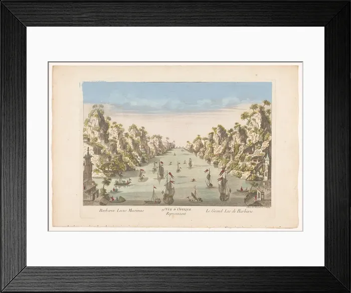 Framed Print : View of the big lake in Hanoi, 1745-1775. Creator: Unknown Framed Print : View of the big lake in Hanoi, 1745-1775. Creator: Unknown