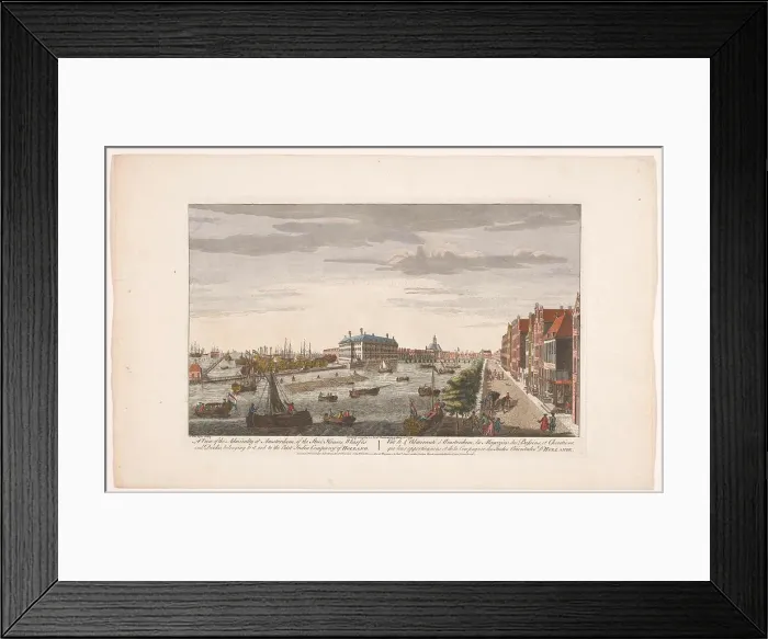 Framed Print : View of the Admiralty warehouse in Amsterdam, 1752. Creator: Anon Framed Print : View of the Admiralty warehouse in Amsterdam, 1752. Creator: Anon