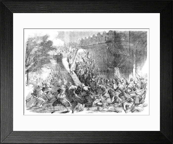 Framed Print : The Storming of Delhi, the Cashmere Gate, 1857. Creator: Unknown Framed Print : The Storming of Delhi, the Cashmere Gate, 1857. Creator: Unknown