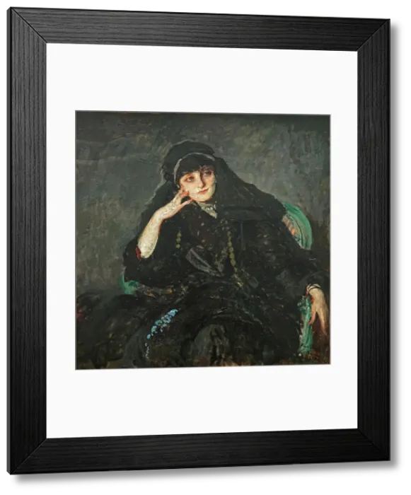 Framed Print : Portrait of Anna-Elisabeth, Comtesse Mathieu de Noailles (1876-1933), 1912. Creator: Blanche, Jacques-Émile (1861-1942) Framed Print : Portrait of Anna-Elisabeth, Comtesse Mathieu de Noailles (1876-1933), 1912. Creator: Blanche, Jacques-Émile (1861-1942)
