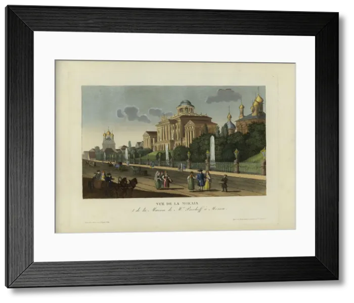 Framed Print : Vue de la Mokala, et de la maison de Monsieur Pasckoff à Moscou, 1817-1824. Creator: Courvoisier-Voisin, Henri (1757-1830) Framed Print : Vue de la Mokala, et de la maison de Monsieur Pasckoff à Moscou, 1817-1824. Creator: Courvoisier-Voisin, Henri (1757-1830)