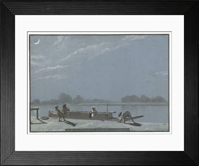 Framed Print : The arrival of the Weesper Schuit on the Buiten Amstel (Diary, November 19), 1805-1808. Creator: Christiaan Andriessen Framed Print : The arrival of the Weesper Schuit on the Buiten Amstel (Diary, November 19), 1805-1808. Creator: Christiaan Andriessen