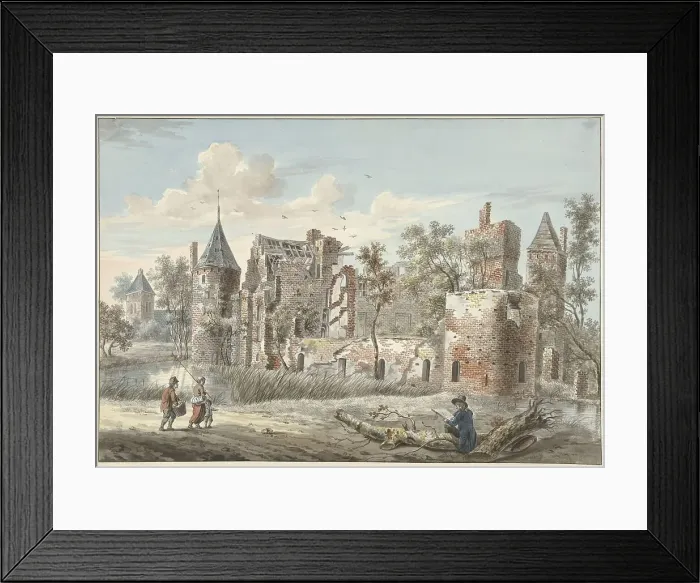 Framed Print : Ruins of the Huis ter Haar near Maarssen, 1797. Creator: Jan Philip Reuthel Framed Print : Ruins of the Huis ter Haar near Maarssen, 1797. Creator: Jan Philip Reuthel