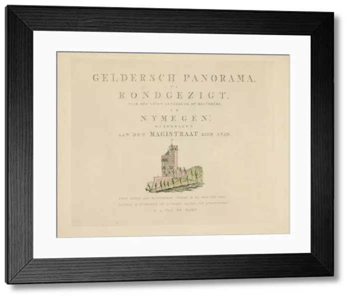 Framed Print : Belvédère in Nijmegen, 1815-1824. Creator: Derk Anthony van de Wart Framed Print : Belvédère in Nijmegen, 1815-1824. Creator: Derk Anthony van de Wart