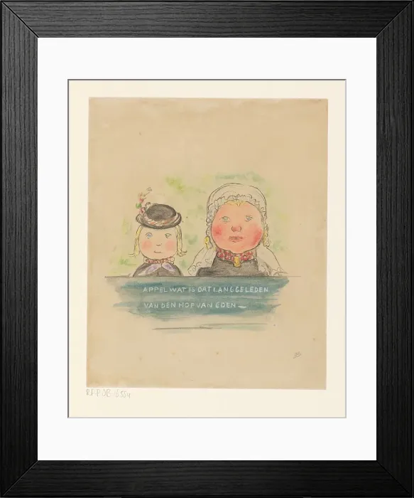 Framed Print : Apple, what a long time ago, from the Garden of Eden, c.1884-1951. Creator: Nelly Bodenheim Framed Print : Apple, what a long time ago, from the Garden of Eden, c.1884-1951. Creator: Nelly Bodenheim