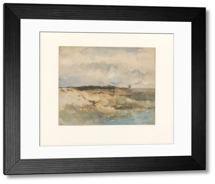 Framed Print : View of the Dekkersduin near The Hague, c.1860. Creator: Jan Hendrik Weissenbruch Framed Print : View of the Dekkersduin near The Hague, c.1860. Creator: Jan Hendrik Weissenbruch