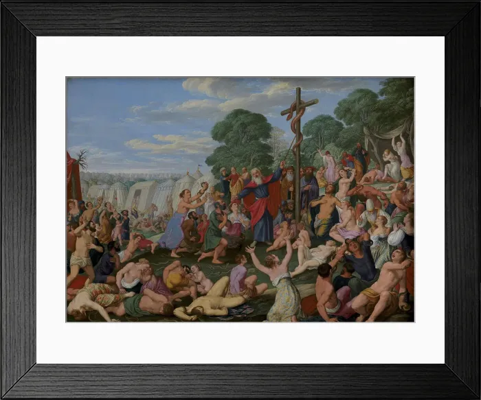 Framed Print : The Brazen Serpent, 1601-1642. Creator: Johann König Framed Print : The Brazen Serpent, 1601-1642. Creator: Johann König