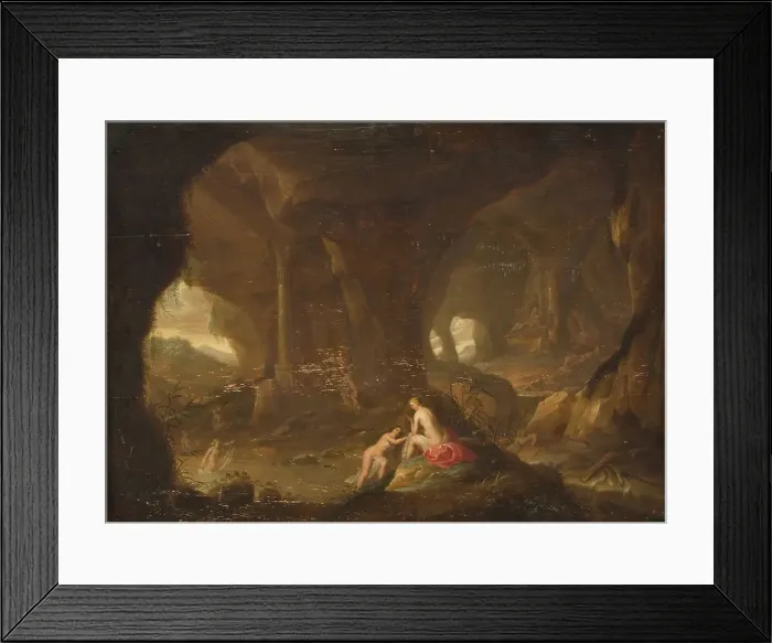 Framed Print : Bathing Nymphs in a Landscape, 1609-1795. Creator: Cornelis van Poelenburch Framed Print : Bathing Nymphs in a Landscape, 1609-1795. Creator: Cornelis van Poelenburch