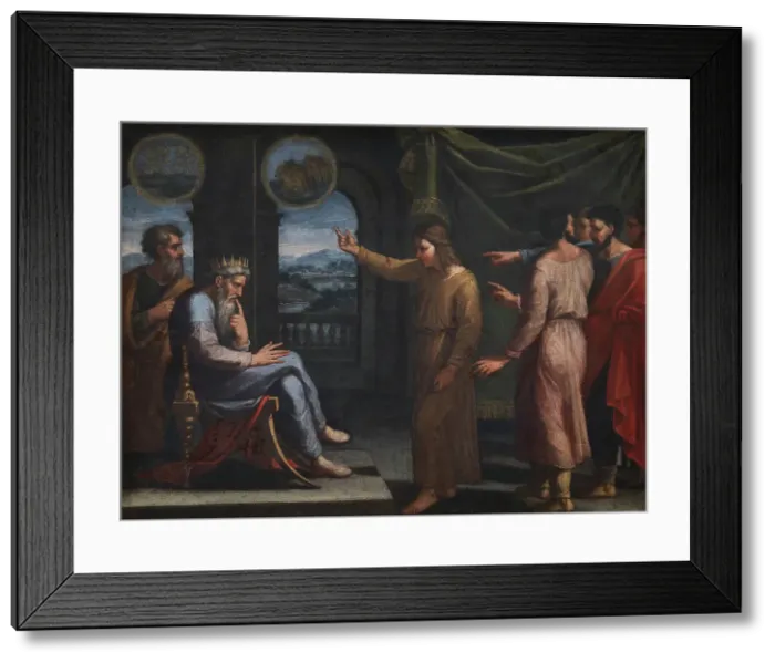 Framed Print : Joseph Interprets Pharaoh's Dream, 1609-1665. Creator: Nicolas Poussin Framed Print : Joseph Interprets Pharaoh's Dream, 1609-1665. Creator: Nicolas Poussin