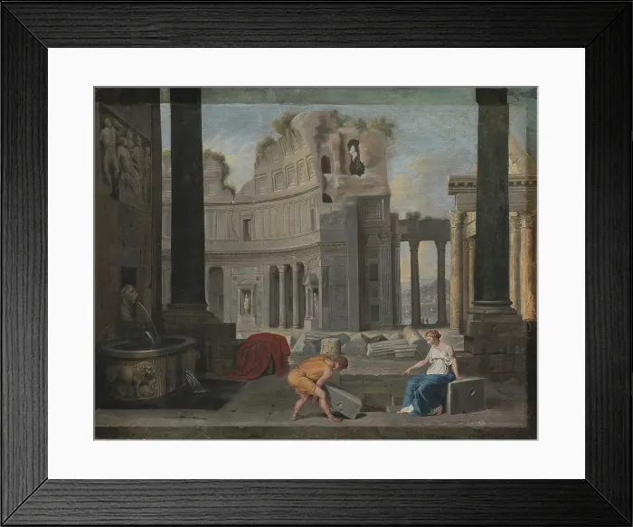 Framed Print : Theseus finding his Father's Sword and Sandals, 1612-1659. Creator: Jean Lemaire Framed Print : Theseus finding his Father's Sword and Sandals, 1612-1659. Creator: Jean Lemaire