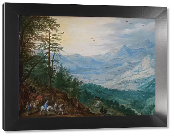 Rocky Landscape;Mountain Landscape with Travellers, 1613-1616. Creators: Joos de Momper, the younger, Jan Brueghel the Elder
