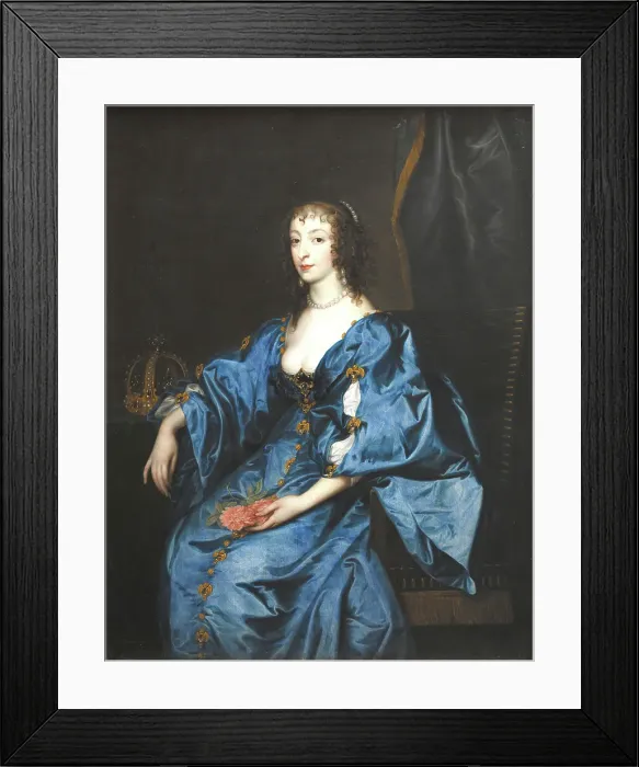 Framed Print : Queen Henrietta Maria of England, 1632-1641. Creator: Anthony van Dyck Framed Print : Queen Henrietta Maria of England, 1632-1641. Creator: Anthony van Dyck