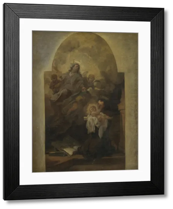 Framed Print : Virgin and Child with Saint Francis, 1614-1641. Creator: Anthony van Dyck Framed Print : Virgin and Child with Saint Francis, 1614-1641. Creator: Anthony van Dyck
