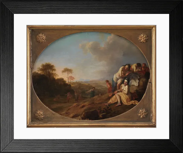 Framed Print : Nymphs in a Landscape, 1615-1669. Creator: Dirck van der Lisse Framed Print : Nymphs in a Landscape, 1615-1669. Creator: Dirck van der Lisse