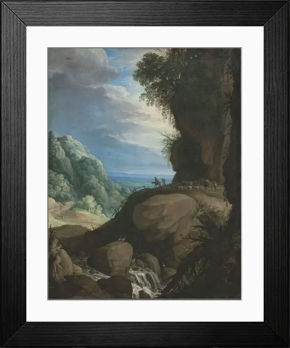 Framed Print : Italian Mountain Landscape with Shepherds;An Italianate Montainous Landscape, 1615-1631. Creators: Marten Ryckaert, Paul Brill Framed Print : Italian Mountain Landscape with Shepherds;An Italianate Montainous Landscape, 1615-1631. Creators: Marten Ryckaert, Paul Brill