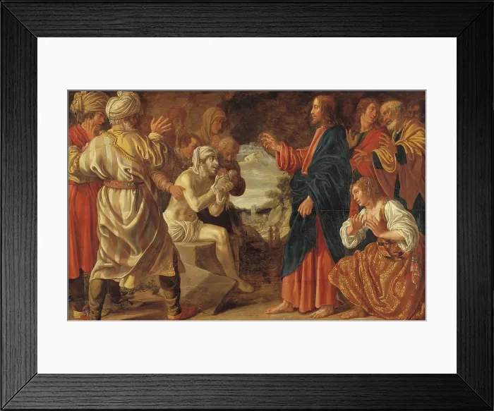Framed Print : The Raising of Lazarus, 1615. Creator: Jan Tengnagel Framed Print : The Raising of Lazarus, 1615. Creator: Jan Tengnagel