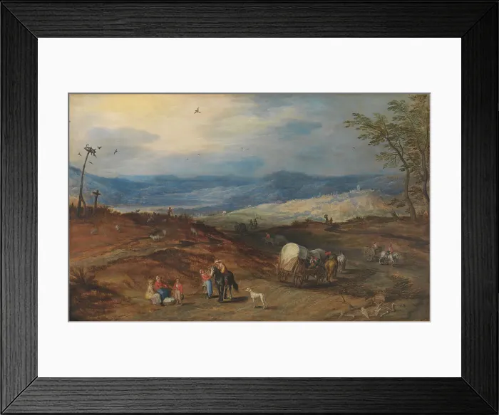 Framed Print : The Road leading past the Place of Execution, 1618-1621. Creators: Joos de Momper, the younger, Jan Brueghel the Elder Framed Print : The Road leading past the Place of Execution, 1618-1621. Creators: Joos de Momper, the younger, Jan Brueghel the Elder