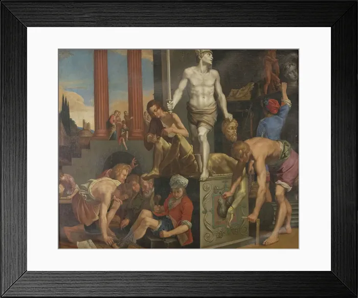 Framed Print : A Sculptor's Studio, 1618-1639. Creator: Reinhold Timm Framed Print : A Sculptor's Studio, 1618-1639. Creator: Reinhold Timm