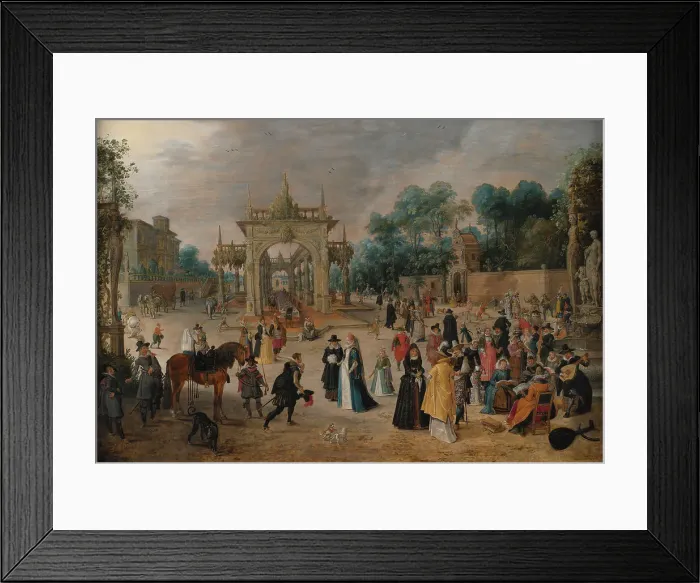 Framed Print : A Feast in an Italian Villa;Festival in a Palace Garden, 1618-1621. Creator: Sebastian Vrancx Framed Print : A Feast in an Italian Villa;Festival in a Palace Garden, 1618-1621. Creator: Sebastian Vrancx