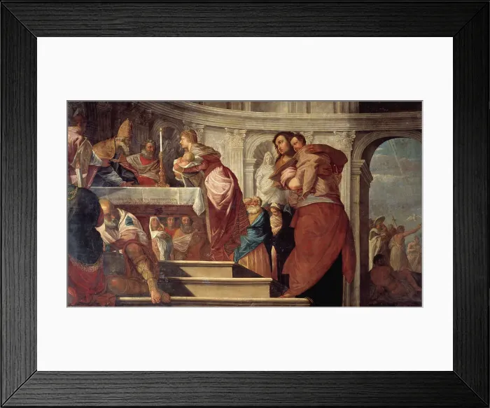 Framed Print : The Presentation of Christ in the Temple, and the Baptism of Christ, 1619-1622. Creator: Francis Cleyn Framed Print : The Presentation of Christ in the Temple, and the Baptism of Christ, 1619-1622. Creator: Francis Cleyn