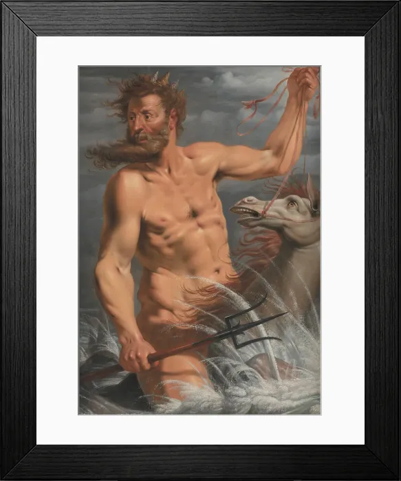 Framed Print : Neptune, 1619. Creator: Werner Jacobsz. van den Valckert Framed Print : Neptune, 1619. Creator: Werner Jacobsz. van den Valckert