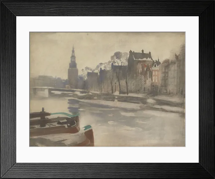 Framed Print : View over the Oude Schans on the Montelbaanstoren, 1870-1923. Creator: Willem Witsen Framed Print : View over the Oude Schans on the Montelbaanstoren, 1870-1923. Creator: Willem Witsen