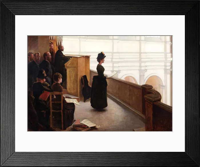 Framed Print : The Organ Rehearsal, c.1885. Creator: Henry Lerolle Framed Print : The Organ Rehearsal, c.1885. Creator: Henry Lerolle