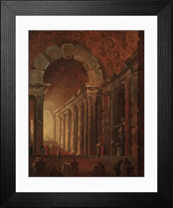 Framed Print : A Vaulted Staircase. Architectural Piece. Creator: Johan Gottlob Brusell Framed Print : A Vaulted Staircase. Architectural Piece. Creator: Johan Gottlob Brusell